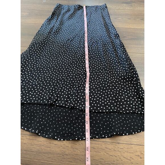 EUC Abercrombie & Fitch Polka Dot Midi Skirt Black White | Size M - Picture 9 of 10